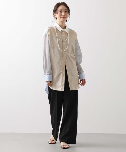 Gready Brilliant（グレディブリリアン）の「ジョーゼットワイドパンツ（その他パンツ・レディース・グレー/ブラック・FREE）」の7枚目の写真