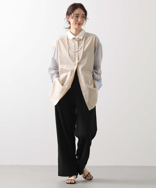 Gready Brilliant（グレディブリリアン）の「ジョーゼットワイドパンツ（その他パンツ・レディース・グレー/ブラック・FREE）」の10枚目の写真