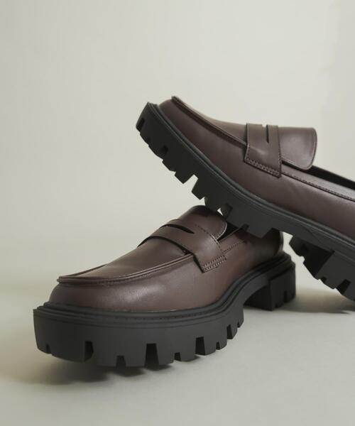 SENSE OF PLACE by URBAN RESEARCH（センスオブプレイスバイアーバンリサーチ）の「トラックソールコインローファー（ローファー・メンズ・ブラック/ブラウン・27/26/28）」の9枚目の写真