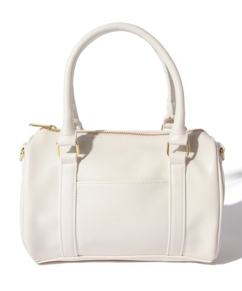 B:MING by BEAMS(ビーミングバイビームス)の「ビーミング by ビームス / フェイクレザーminiボストン(トートバッグ・レディース・ホワイト/ブラック・ONE SIZE)」の5枚目の写真