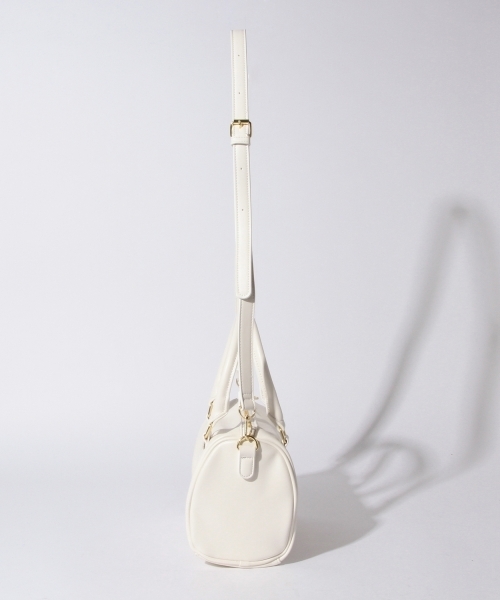 B:MING by BEAMS(ビーミングバイビームス)の「ビーミング by ビームス / フェイクレザーminiボストン(トートバッグ・レディース・ホワイト/ブラック・ONE SIZE)」の7枚目の写真