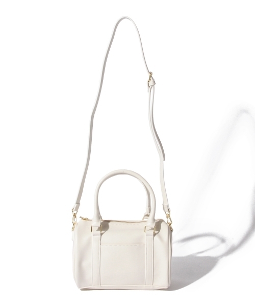 B:MING by BEAMS(ビーミングバイビームス)の「ビーミング by ビームス / フェイクレザーminiボストン(トートバッグ・レディース・ホワイト/ブラック・ONE SIZE)」の8枚目の写真