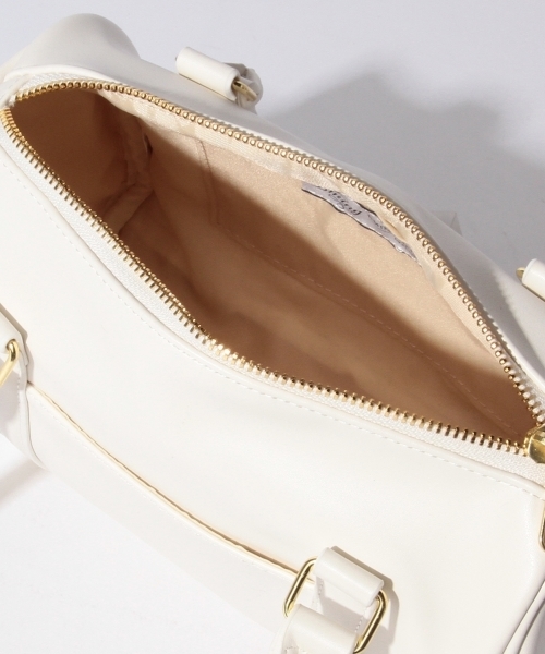 B:MING by BEAMS(ビーミングバイビームス)の「ビーミング by ビームス / フェイクレザーminiボストン(トートバッグ・レディース・ホワイト/ブラック・ONE SIZE)」の10枚目の写真