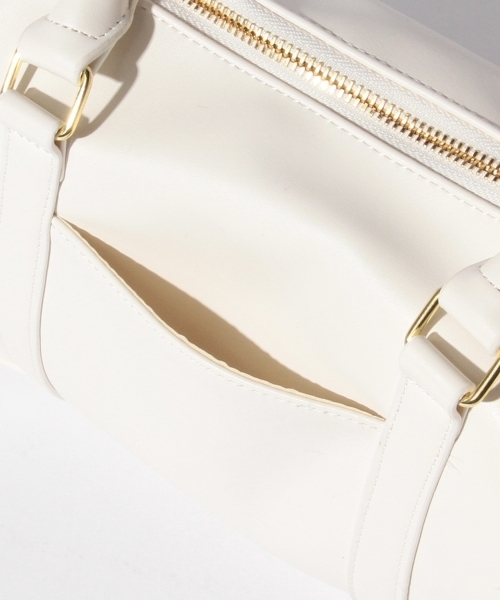 B:MING by BEAMS(ビーミングバイビームス)の「ビーミング by ビームス / フェイクレザーminiボストン(トートバッグ・レディース・ホワイト/ブラック・ONE SIZE)」の11枚目の写真