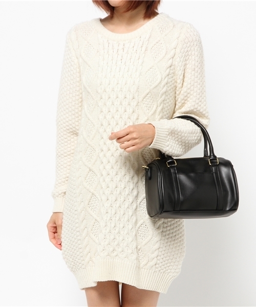 B:MING by BEAMS(ビーミングバイビームス)の「ビーミング by ビームス / フェイクレザーminiボストン(トートバッグ・レディース・ホワイト/ブラック・ONE SIZE)」の14枚目の写真