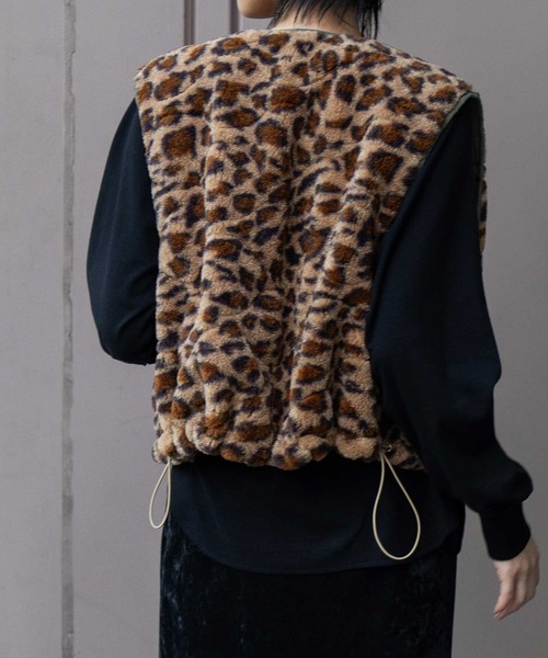 キルティングタフタ×ボアリバーシブルジレ