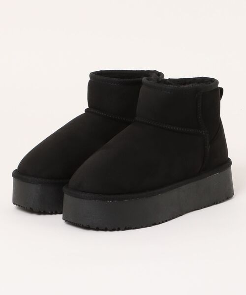 Bridget Birkin(ブリジットバーキン)の「【Bridget Birkin】スエード調ムートンブーツ(553037)(ブーツ・レディース・ブラック系その他/キャメル/ベージュ系その他・LL/L/S/M)」の8枚目の写真