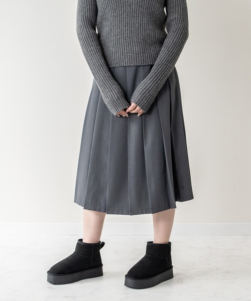 Bridget Birkin(ブリジットバーキン)の「【Bridget Birkin】スエード調ムートンブーツ(553037)(ブーツ・レディース・ブラック系その他/キャメル/ベージュ系その他・LL/L/S/M)」の9枚目の写真