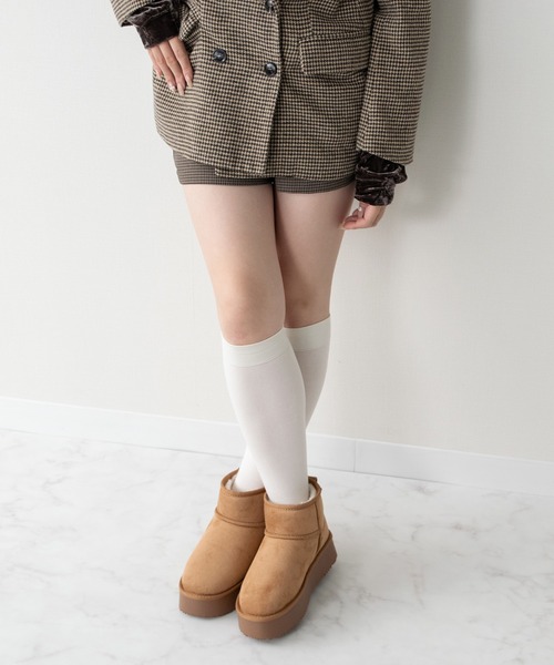 Bridget Birkin(ブリジットバーキン)の「【Bridget Birkin】スエード調ムートンブーツ(553037)(ブーツ・レディース・ブラック系その他/キャメル/ベージュ系その他・LL/L/S/M)」の15枚目の写真