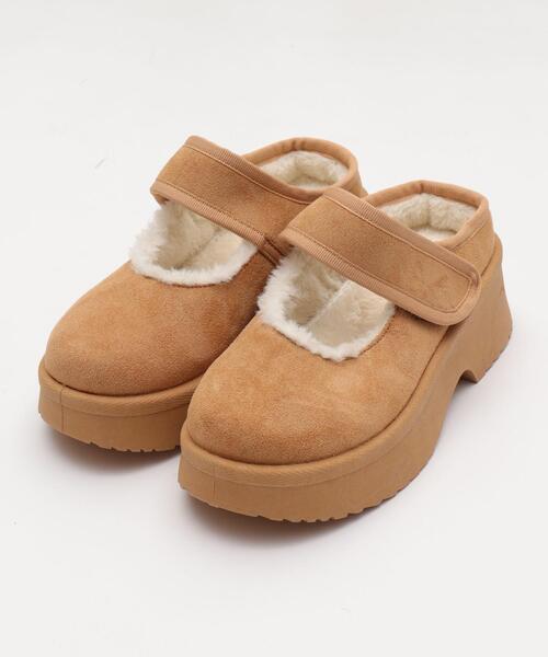 WEGO(ウィゴー)の「WEGO/【25年秋冬新作】ムートンタッチメリージェーンシューズ(スリッポン・レディース・ブラック/キャメル・LARGE/MEDIUM/SMALL)」の18枚目の写真