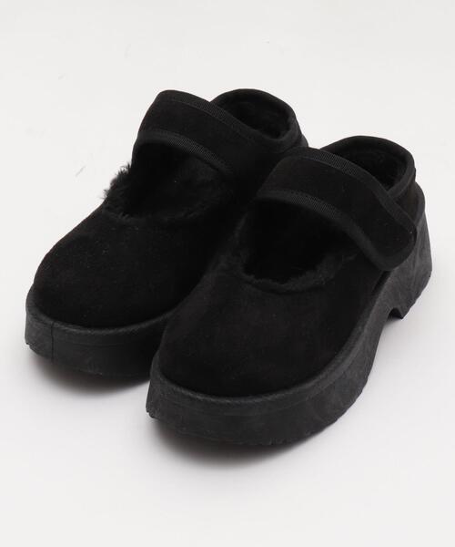 WEGO(ウィゴー)の「WEGO/【25年秋冬新作】ムートンタッチメリージェーンシューズ(スリッポン・レディース・ブラック/キャメル・LARGE/MEDIUM/SMALL)」の19枚目の写真