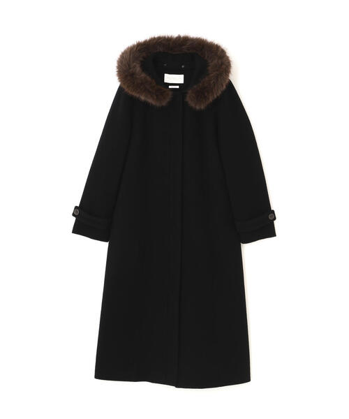 【新品】今季新作　プロポーション　モッサフードフェイクファーロングコート 加藤栞さん着用】モッサフードフェイクファーロングコート