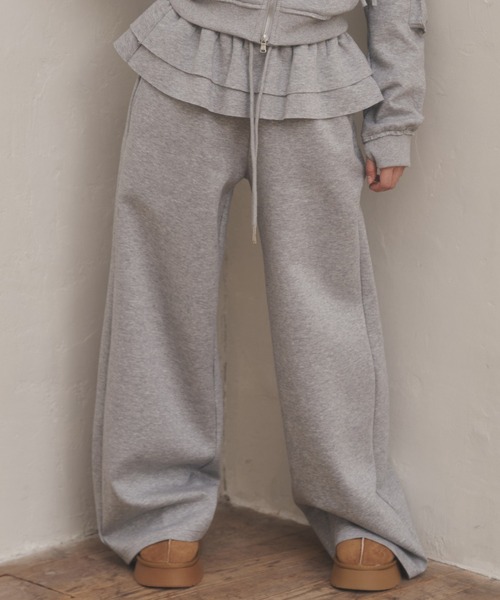 waist frill voce sweat pants/ウエストフリルヴォーチェスウェット