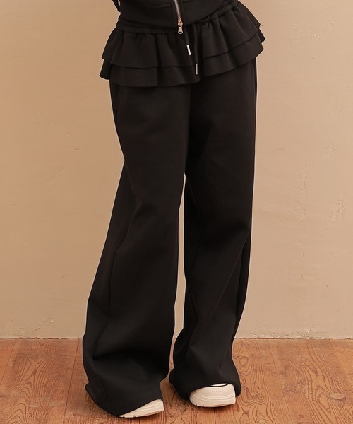 waist frill voce sweat pants/ウエストフリルヴォーチェスウェット
