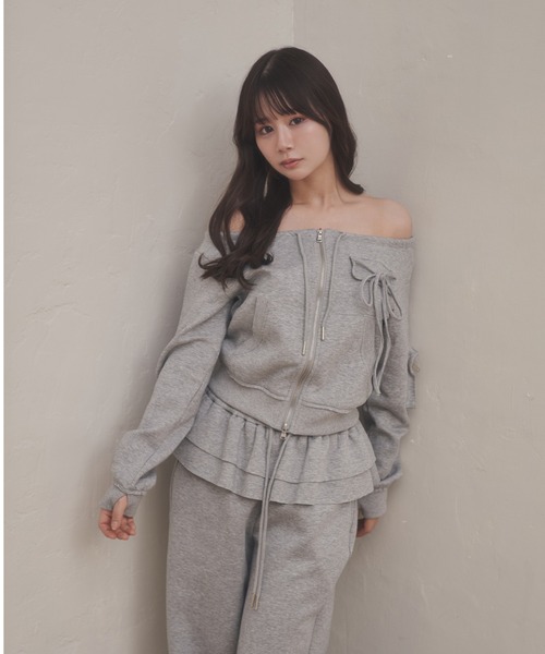 waist frill voce sweat pants/ウエストフリルヴォーチェスウェット