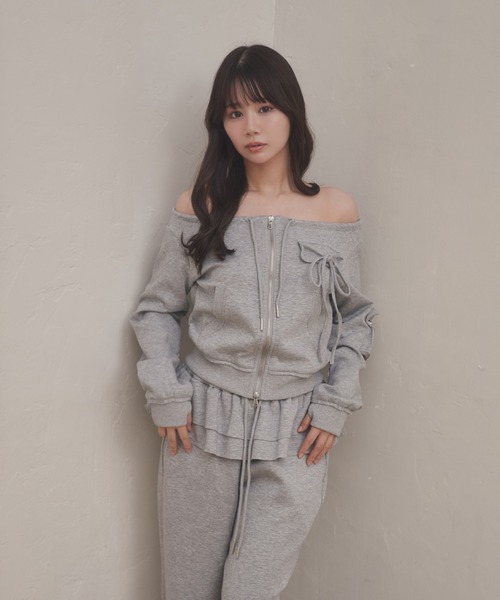 waist frill voce sweat pants/ウエストフリルヴォーチェスウェット