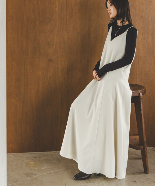 セール】ロー切り替えフレアワンピース（ワンピース）｜NOBLE