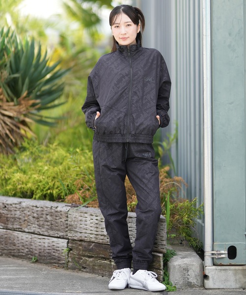 X-girl（エックスガール）の「X-girl SPORTS/エックスガールスポーツ ナイロンパンツ セットアップ対応 155253031002（その他パンツ・レディース・ブラック・L/M）」の7枚目の写真