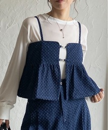 She's Closet（シーズクローゼット）の「ショート丈ペプラムデニムビスチェキャミソール（キャミソール・レディース）」