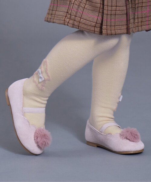 Ampersand(アンパサンド)の「【ジュニア対応】アニマルモチーフウエストハグタイツ(タイツ/ストッキング・キッズ・グレー/アイボリー・100/110/120/140/90)」の1枚目の写真