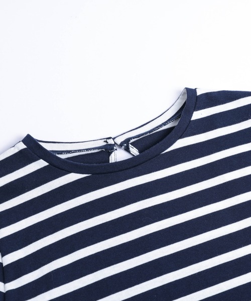 SUGAR BISKET(シュガービスケット)の「シフォンフリルボーダートップス(Tシャツ/カットソー・レディース・ブラック/ネイビー・フリー)」の18枚目の写真