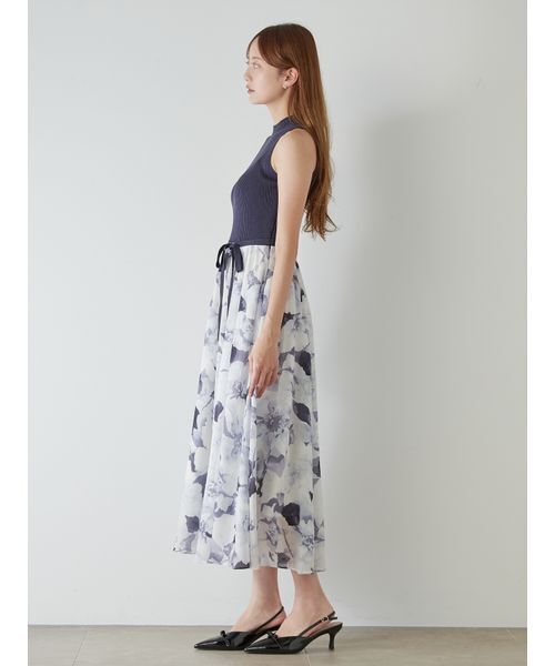 SNIDEL（スナイデル）の「ノースリニットドッキングワンピース