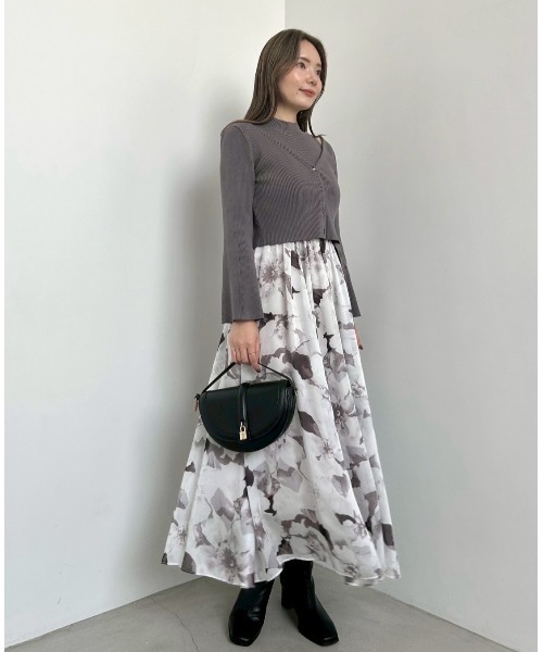 SNIDEL（スナイデル）の「ノースリニットドッキングワンピース