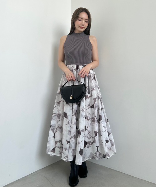 SNIDEL（スナイデル）の「ノースリニットドッキングワンピース