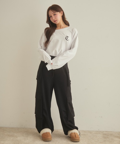 TITTY&CO.(ティティーアンドコー)の「バックプリントスウェットパンツ(スウェットパンツ・レディース・ホワイト/ブラック/グレー・FREE)」の18枚目の写真