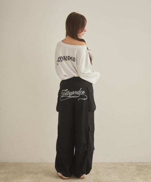 TITTY&CO.(ティティーアンドコー)の「バックプリントスウェットパンツ(スウェットパンツ・レディース・ホワイト/ブラック/グレー・FREE)」の19枚目の写真