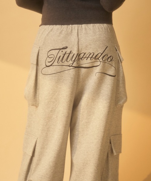 TITTY&CO.(ティティーアンドコー)の「バックプリントスウェットパンツ(スウェットパンツ・レディース・ホワイト/ブラック/グレー・FREE)」の8枚目の写真