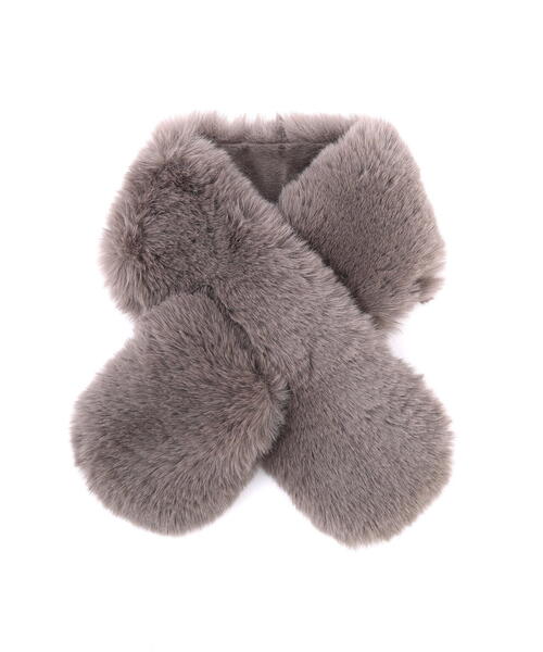 EDIT COLOGNE(エディットコロン)の「フェイクファーティペット(ストール/ショール・レディース・ダークグレー/ベージュ/ブラウン・フリ-)」の4枚目の写真