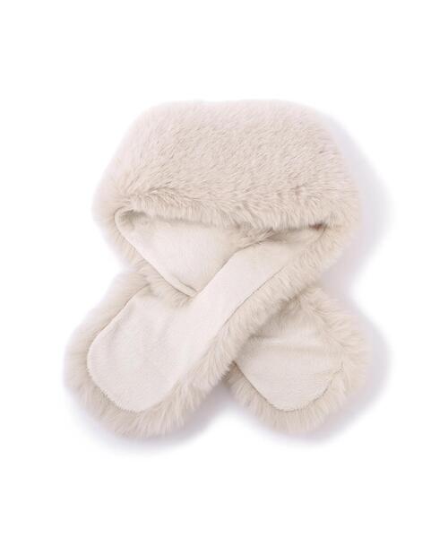 EDIT COLOGNE(エディットコロン)の「フェイクファーティペット(ストール/ショール・レディース・ダークグレー/ベージュ/ブラウン・フリ-)」の6枚目の写真