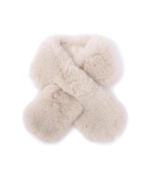 EDIT COLOGNE(エディットコロン)の「フェイクファーティペット(ストール/ショール・レディース・ダークグレー/ベージュ/ブラウン・フリ-)」の13枚目の写真