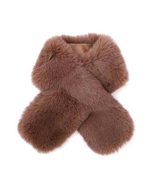 EDIT COLOGNE(エディットコロン)の「フェイクファーティペット(ストール/ショール・レディース・ダークグレー/ベージュ/ブラウン・フリ-)」の12枚目の写真