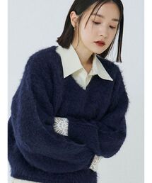 LAGUNAMOON | 【REVIVAL】アルパカシャギーVネックニットプルオーバー(ニット/セーター)