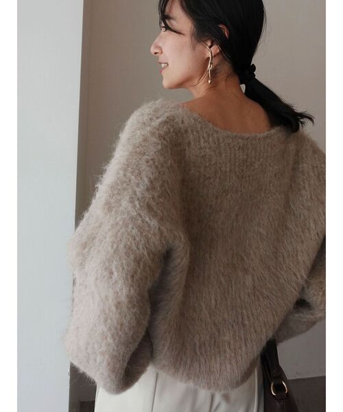 LAGUNAMOON（ラグナムーン）の「【REVIVAL】アルパカシャギーVネックニットプルオーバー（ニット/セーター・レディース・ベージュ/ネイビー/ピンク・FREE）」の8枚目の写真