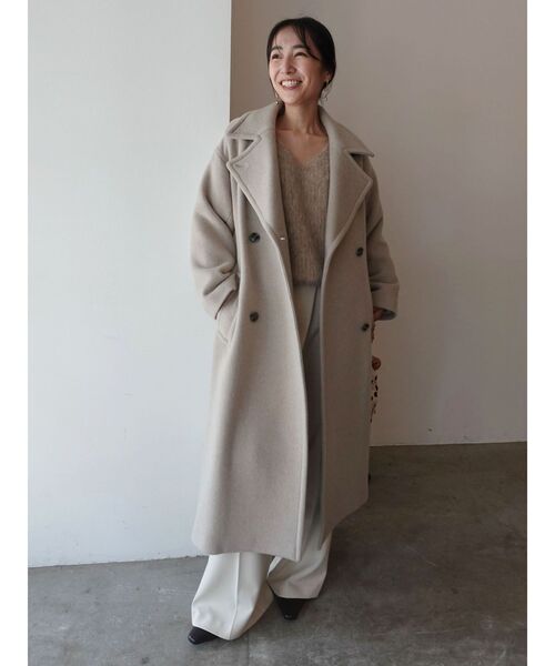 LAGUNAMOON（ラグナムーン）の「【REVIVAL】アルパカシャギーVネックニットプルオーバー（ニット/セーター・レディース・ベージュ/ネイビー/ピンク・FREE）」の13枚目の写真