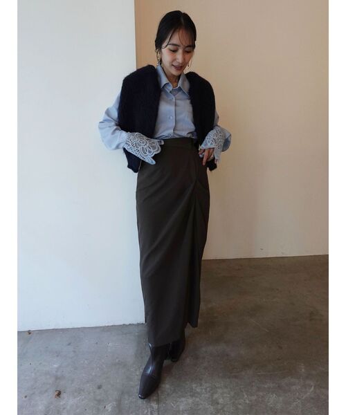 LAGUNAMOON（ラグナムーン）の「【REVIVAL】アルパカシャギーVネックニットプルオーバー（ニット/セーター・レディース・ベージュ/ネイビー/ピンク・FREE）」の14枚目の写真