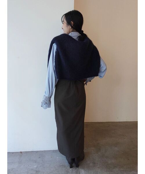 LAGUNAMOON（ラグナムーン）の「【REVIVAL】アルパカシャギーVネックニットプルオーバー（ニット/セーター・レディース・ベージュ/ネイビー/ピンク・FREE）」の15枚目の写真