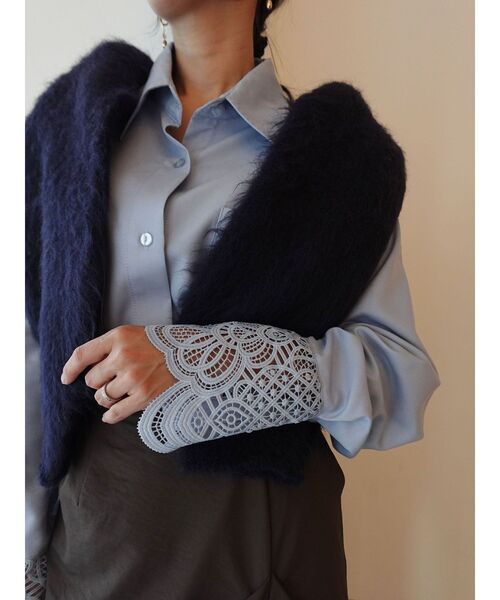 LAGUNAMOON（ラグナムーン）の「【REVIVAL】アルパカシャギーVネックニットプルオーバー（ニット/セーター・レディース・ベージュ/ネイビー/ピンク・FREE）」の16枚目の写真