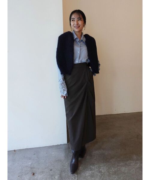 LAGUNAMOON（ラグナムーン）の「【REVIVAL】アルパカシャギーVネックニットプルオーバー（ニット/セーター・レディース・ベージュ/ネイビー/ピンク・FREE）」の17枚目の写真