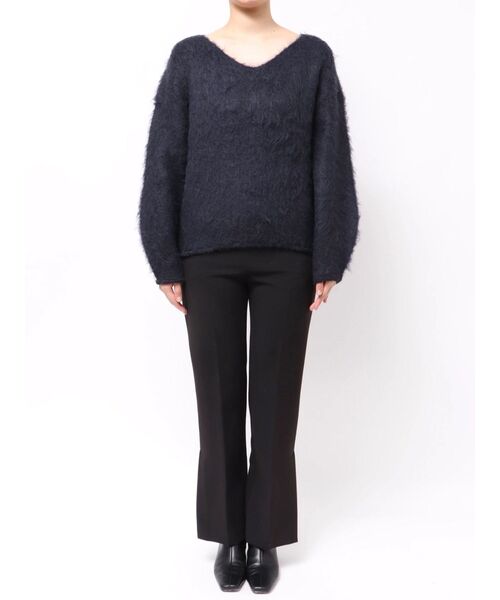 バトナー 　ニットプルオーバー　　　モヘヤ　アルパカ　シャギー クーポン対象】BATONER バトナー ウール モヘア アルパカ ノルディック