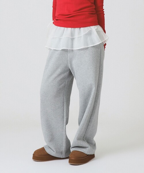 Ray BEAMS（レイビームス）の「フリルベルト セット スウェットパンツ（その他パンツ・レディース・ブラック/シルバー・1/0）」の7枚目の写真