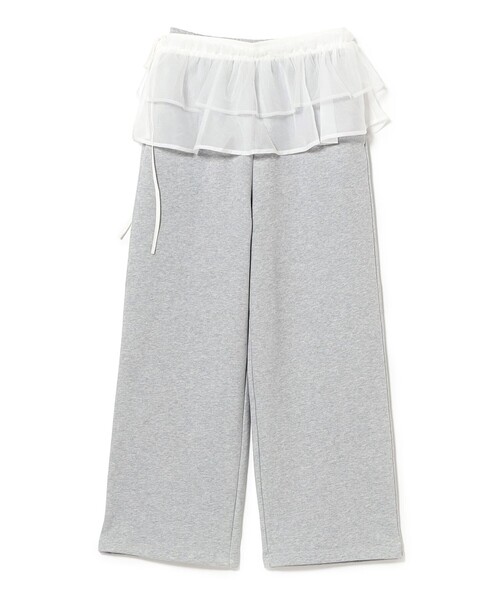Ray BEAMS（レイビームス）の「フリルベルト セット スウェットパンツ（その他パンツ・レディース・ブラック/シルバー・1/0）」の3枚目の写真