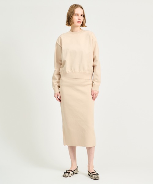 ESTNATION（エストネーション）の「ESTNATION / サイドラインタイトスカート《EXCLUCIVE》（スカート・レディース・ブラック/ベージュ・SMALL/MEDIUM）」の8枚目の写真