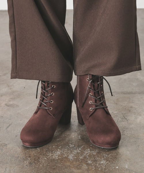 レースアップヒールブーツ（ブーツ）｜Honeys（ハニーズ）の