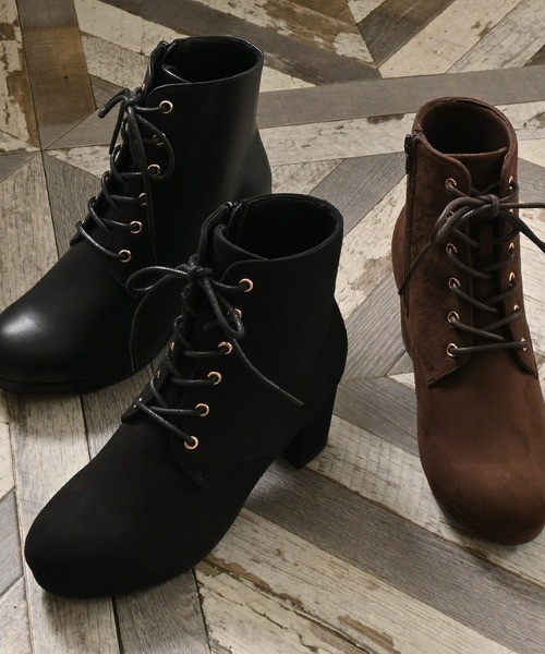 レースアップヒールブーツ（ブーツ）｜Honeys（ハニーズ）の