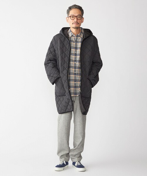 SHIPS（シップス）の「SHIPS:〈手洗い可能〉NETPLUS(R) キルティング フード コート（その他アウター・メンズ・チャコールグレー/ブラック・SMALL/MEDIUM/LARGE/X-LARGE）」の3枚目の写真