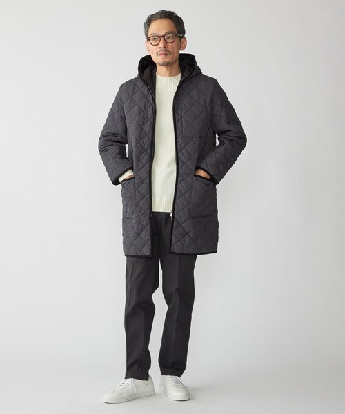 SHIPS（シップス）の「SHIPS:〈手洗い可能〉NETPLUS(R) キルティング フード コート（その他アウター・メンズ・チャコールグレー/ブラック・SMALL/MEDIUM/LARGE/X-LARGE）」の4枚目の写真